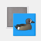 Aimant Turquoise ailé bleu (Recto/Verso)