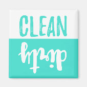 Aimant Turquoise (Aqua Turquoise) Lave-vaisselle blanc pr (Devant)