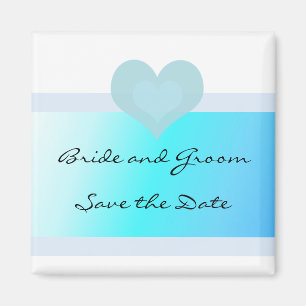 Aimant Turquoise et Bleu Enregistrez la Date
