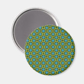 Aimant Turquoise et Jaune (Recto/Verso)
