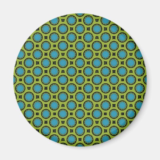 Aimant Turquoise et Jaune (Devant)