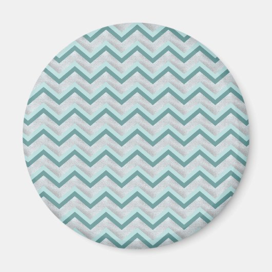 Aimant Turquoise et perles ZigZag (Devant)