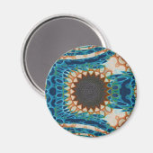 Aimant Turquoise Gold Sun Southwestern Art (Recto/Verso)