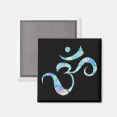 Aimant Turquoise Marbré Om (Recto/Verso)