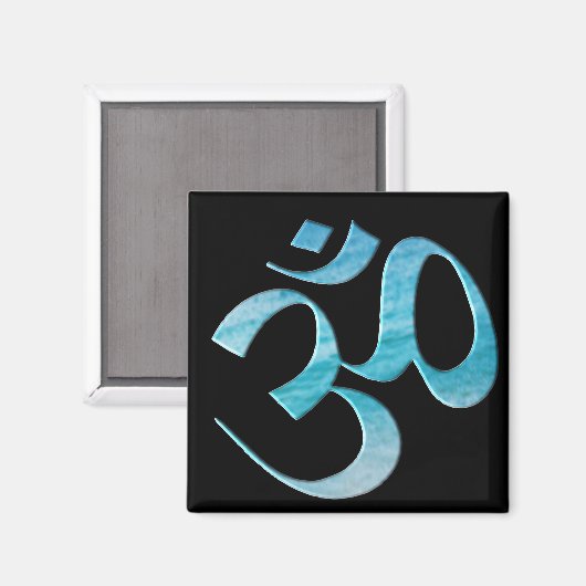 Aimant Turquoise Om  (Recto/Verso)