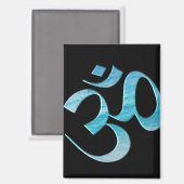 Aimant Turquoise Om  (Recto/Verso)