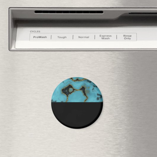 Aimant Turquoise Pierre or et noir (In Situ (Lave-vaisselle))