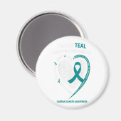 Aimant Turquoise Ruban Ovarienne Cancer Sensibilisation C (Recto/Verso)