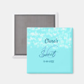 Aimant Turquoise turquoise agate doux 16 anniversaire ajo (Recto/Verso)