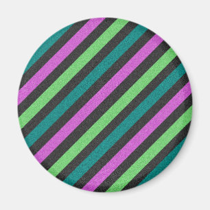 Aimant Turquoise, Vert citron, Parties scintillant rose c