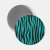 Aimant Turquoise Zebra (Recto/Verso)