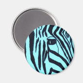 Aimant Turquoise Zebra (Recto/Verso)