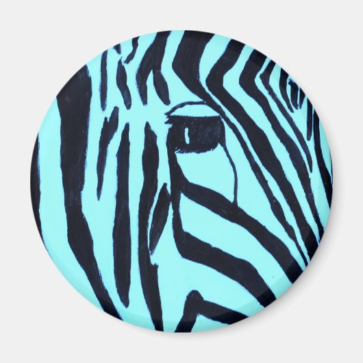 Aimant Turquoise Zebra (Devant)