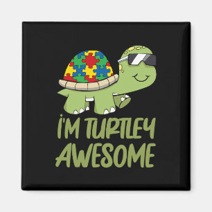 Aimant Turtle Awesome Autism Awareness Puzzle Piece