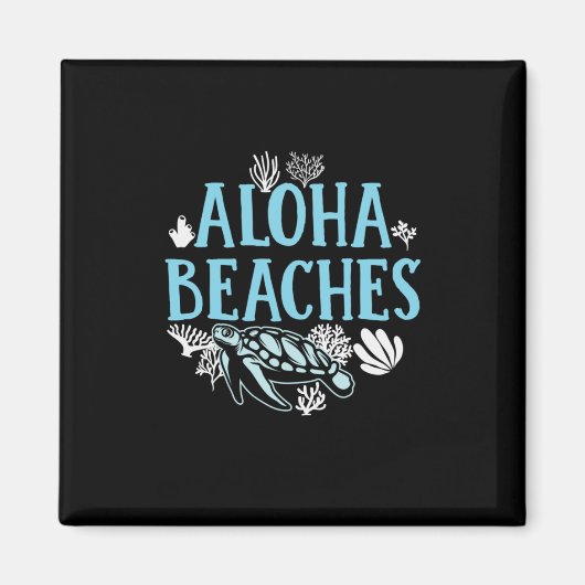 Aimant Turtle Lover | Plages Aloha (Devant)