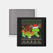 Aimant Turtle Ugly Christmas Sweaters Holiday Santa Cute  (Recto/Verso)