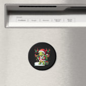 Aimant Turtle Xmas Lights Ugly Santa Turtle Christmas Tan (In Situ (Lave-vaisselle))