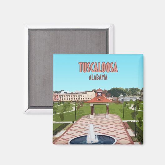 Aimant Tuscaloosa Alabama Centre-ville (Recto/Verso)