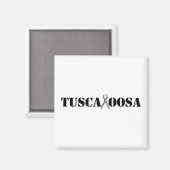 Aimant Tuscaloosa avec ruban de support Houndstooth (Recto/Verso)