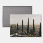 Aimant Tuscan landscape hidden behind cypresses (2024) (Recto/Verso)