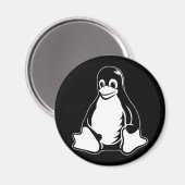 Aimant Tux Penguin - (Linux, Open Source, Copyleft, FSF) (Recto/Verso)