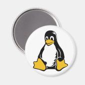 Aimant Tux Penguin - (Linux, Open Source, Copyleft, FSF) (Recto/Verso)