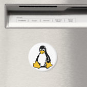 Aimant Tux Penguin - (Linux, Open Source, Copyleft, FSF) (In Situ (Lave-vaisselle))