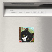Aimant Tuxedo Black Cat Funny (In Situ (Lave-vaisselle))