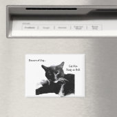 Aimant Tuxedo Cat with Shady Smile  (In Situ (Lave-vaisselle))