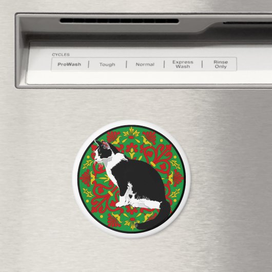 Aimant Tuxedo Chat Baroque (In Situ (Lave-vaisselle))