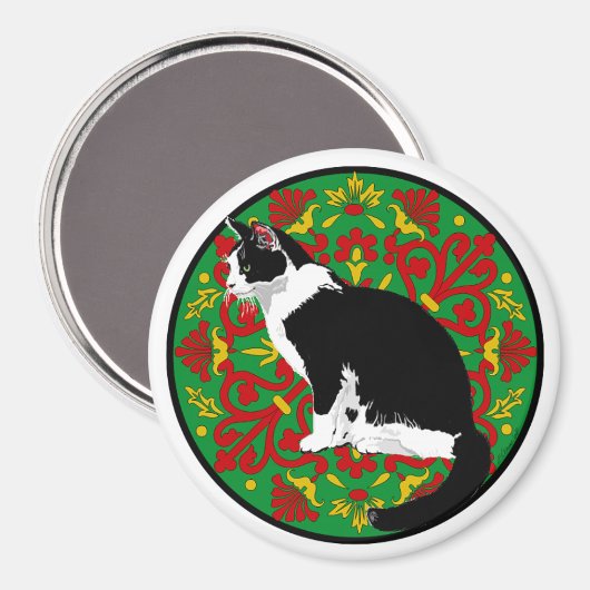 Aimant Tuxedo Chat Baroque (Recto/Verso)