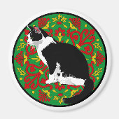 Aimant Tuxedo Chat Baroque (Devant)