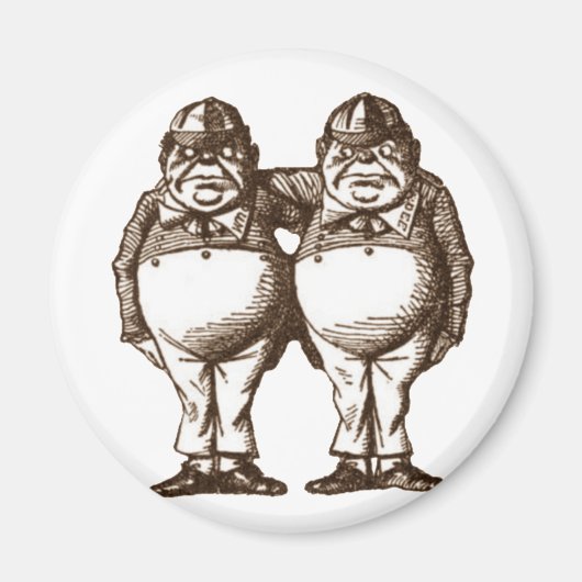 Aimant Tweedle Dee & Tweedle Dum Sepia (Devant)