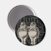 Aimant Tweedledum & Tweedledee Grunge (Figure unique) (Recto/Verso)