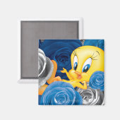 Aimant Tweety avec des roses (Recto/Verso)