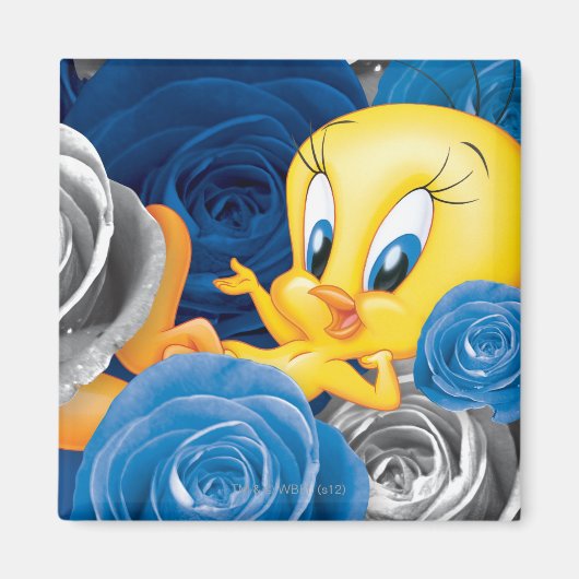 Aimant Tweety avec des roses (Devant)