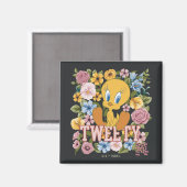 Aimant TWEETY™ Broderie Florale Graphique (Recto/Verso)