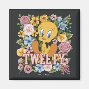 Aimant TWEETY™ Broderie Florale Graphique