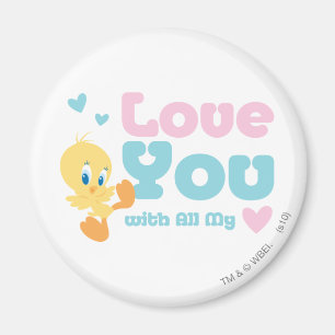 Aimant TWEETY™ "Je t'aime de tout mon coeur"