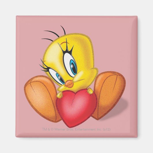 Aimant Tweety tenant le cœur (Devant)