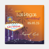 Aimant Twilight Las Vegas Mariage Enregistrer la date (Devant)