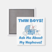 Aimant Twin Boys Demandez Mon Nephew (Recto/Verso)