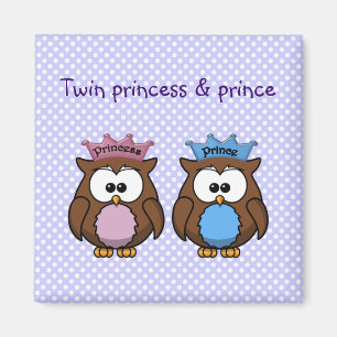 Aimant twin owl princess & prince