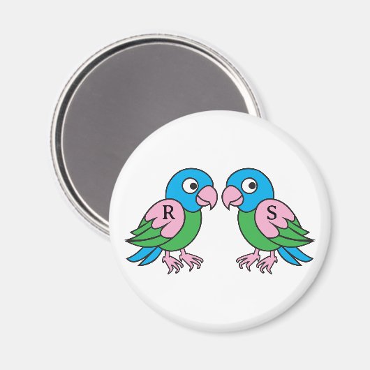 Aimant Twins parrot (Recto/Verso)