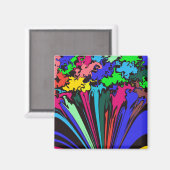 Aimant Twirl coloré Abstrait / Pinched / (Recto/Verso)