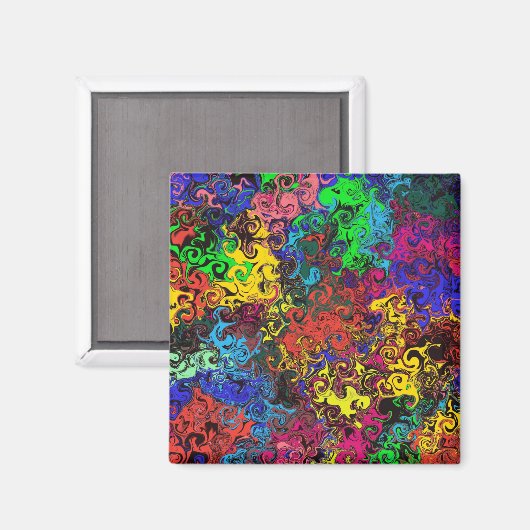 Aimant Twirlers colorés Abstraits / Bureau (Recto/Verso)