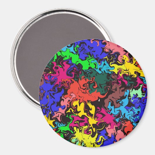 Aimant Twirls colorés Abstraits / (Recto/Verso)