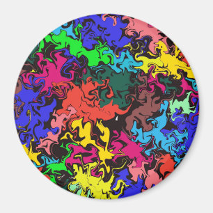 Aimant Twirls colorés Abstraits /