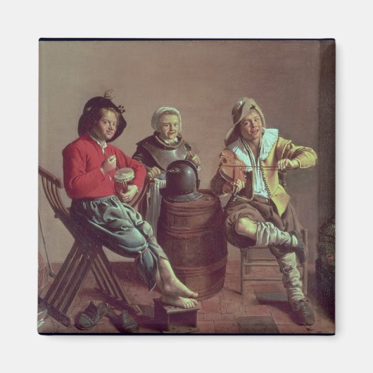 Aimant Two Boys and a Girl Making Music, 1629 (Devant)