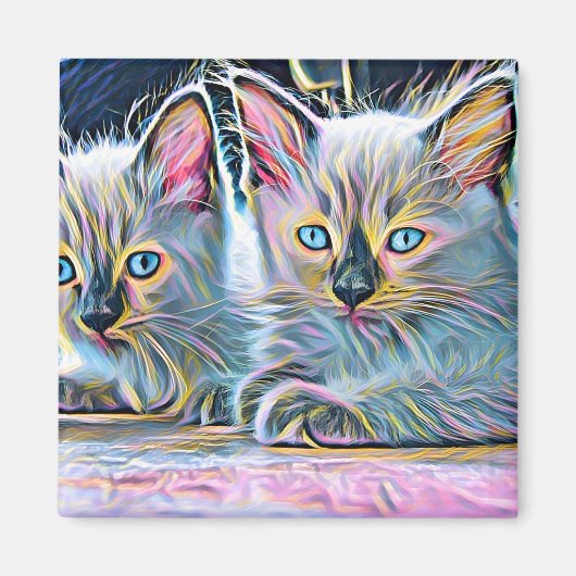 Aimant Two ragdoll kittens  (Devant)